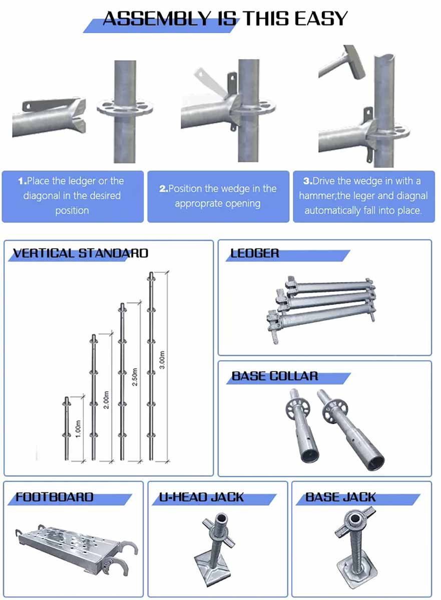 Heavy Duty Galvanized Steel RingLock Scaffolding