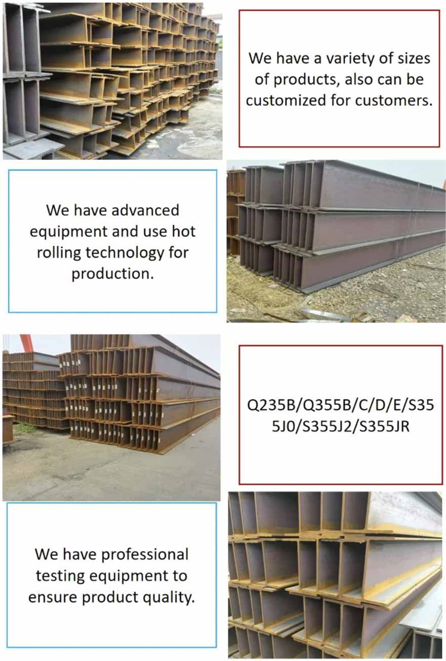 ASTM A36 Q235B S355 S55JO Hot Rolled Carbon steel H Beam I Beam For Structure
