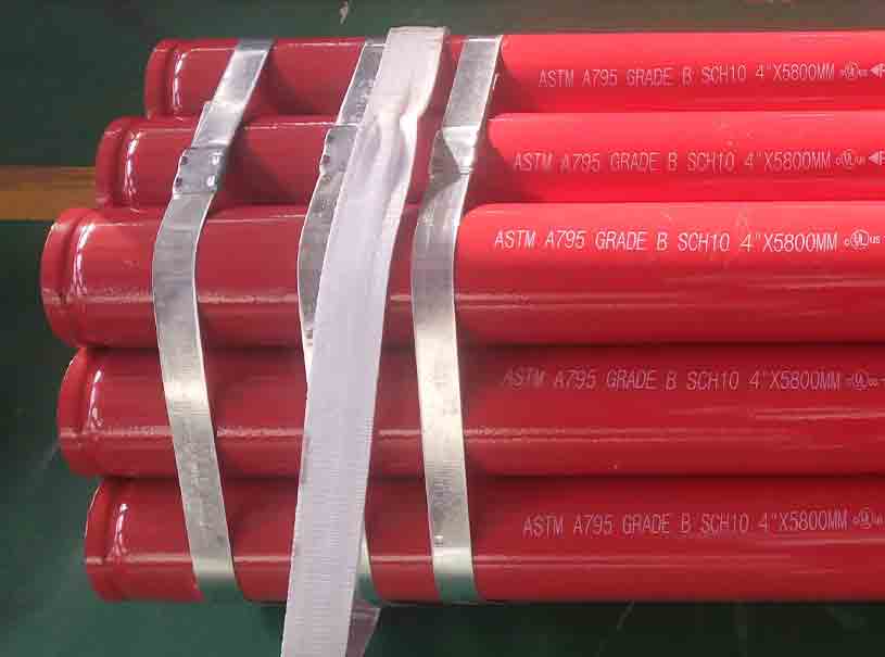 Fire Pipe Red Paint ASTM A795 ERW Steel Pipe